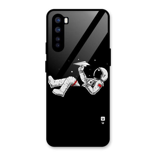 Astronaut Aeroplane Glass Back Case for OnePlus Nord