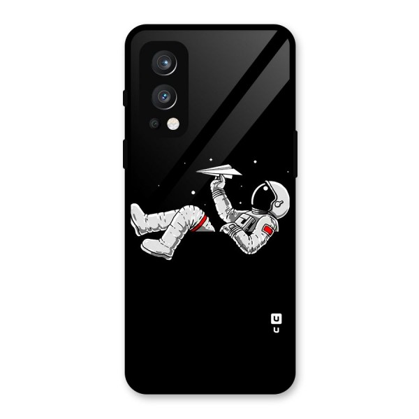 Astronaut Aeroplane Glass Back Case for OnePlus Nord 2 5G