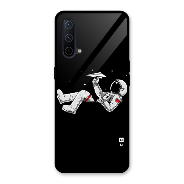 Astronaut Aeroplane Glass Back Case for OnePlus Nord CE 5G