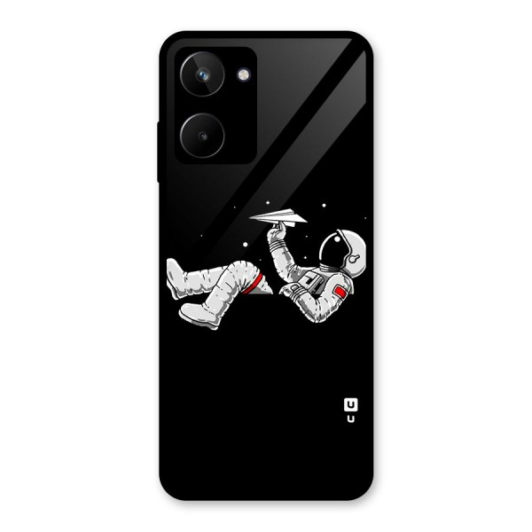 Astronaut Aeroplane Glass Back Case for Realme 10