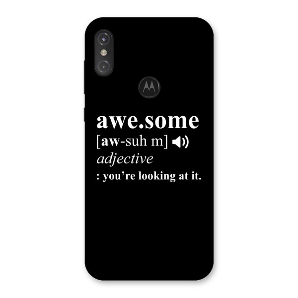 Awesome Looking at it Back Case for Motorola One Power