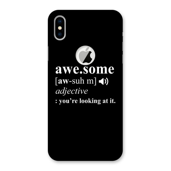 Awesome Looking at it Back Case for iPhone X Logo Cut