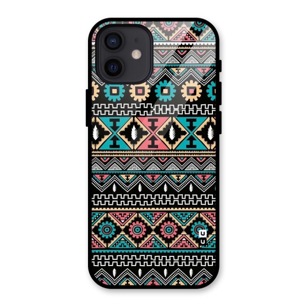 Aztec Beautiful Creativity Glass Back Case for iPhone 12