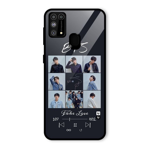 BTS Fake Love Glass Back Case for Galaxy M31