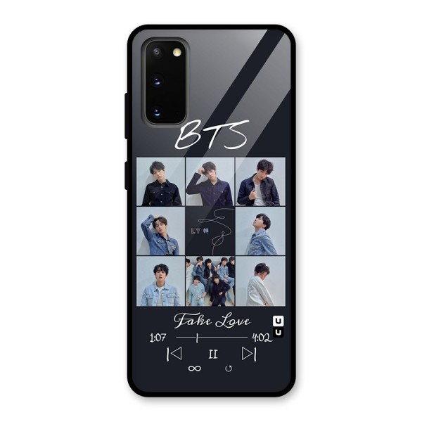 BTS Fake Love Glass Back Case for Galaxy S20