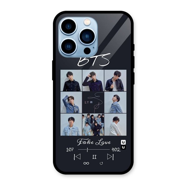 BTS Fake Love Glass Back Case for iPhone 13 Pro