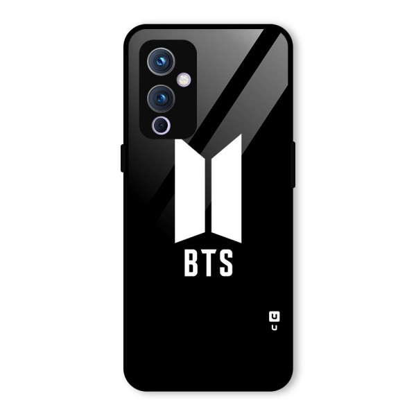 BTS Logo Black Glass Back Case for OnePlus 9