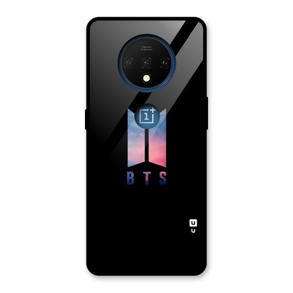 BTS Logo Sky Glass Back Case for OnePlus 7T
