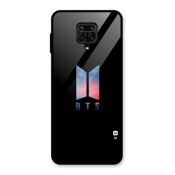 BTS Logo Sky Glass Back Case for Redmi Note 9 Pro