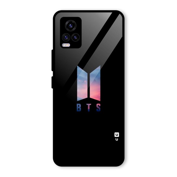 BTS Logo Sky Glass Back Case for Vivo V20