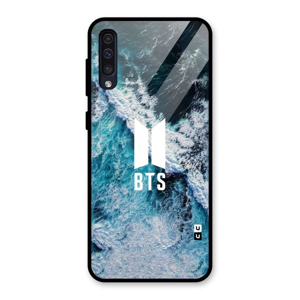BTS Ocean Waves Glass Back Case for Galaxy A50