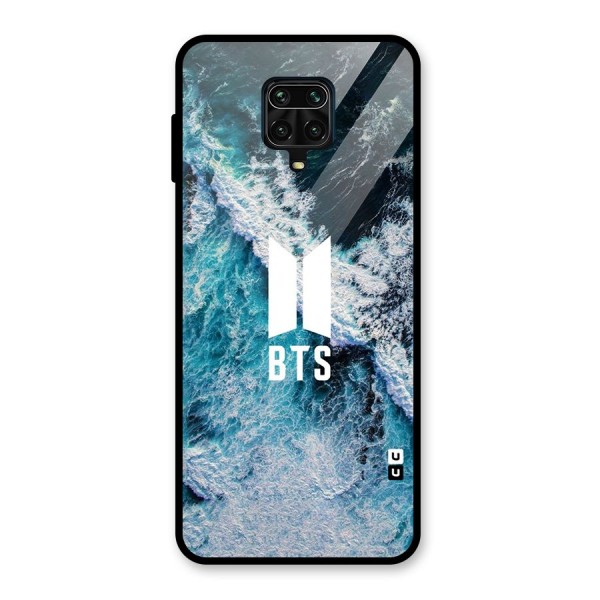 BTS Ocean Waves Glass Back Case for Redmi Note 9 Pro Max