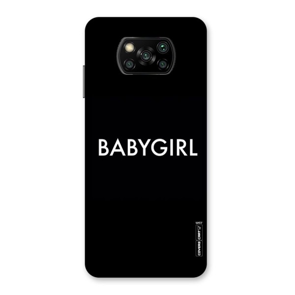 Baby Girl Back Case for Poco X3