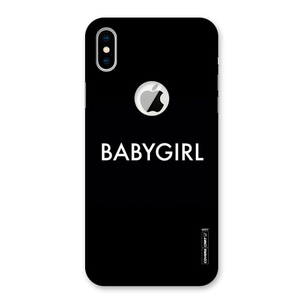 Baby Girl Back Case for iPhone X Logo Cut