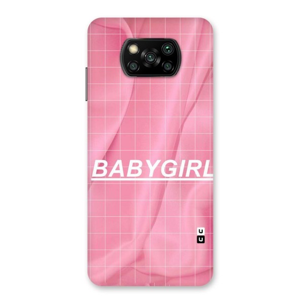 Baby Girl Check Back Case for Poco X3