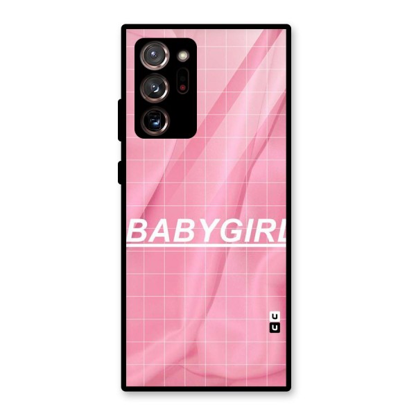 Baby Girl Check Glass Back Case for Galaxy Note 20 Ultra