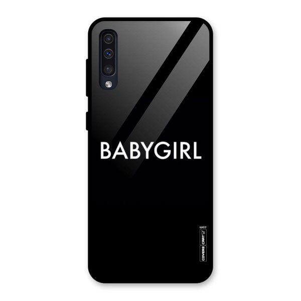 Baby Girl Glass Back Case for Galaxy A50