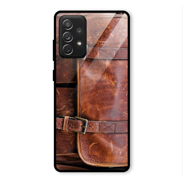 Bag Design (Printed) Glass Back Case for Galaxy A72