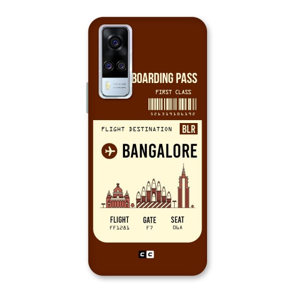 Bangalore Boarding Pass Back Case for Vivo Y51
