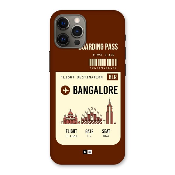 Bangalore Boarding Pass Back Case for iPhone 12 Pro Max