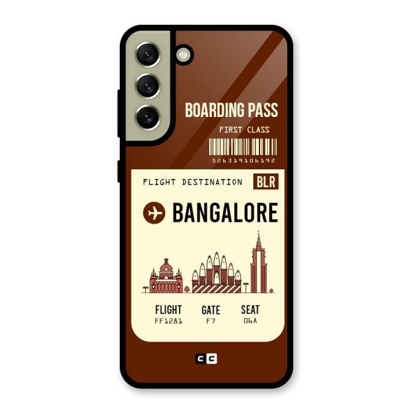 Bangalore Boarding Pass Glass Back Case for Galaxy S21 FE 5G