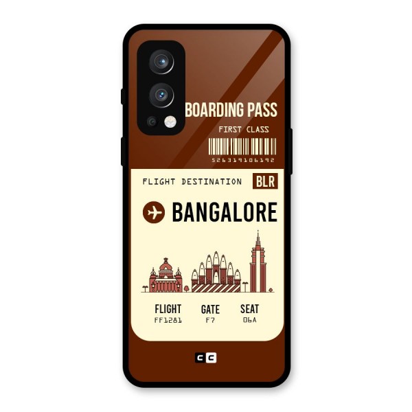 Bangalore Boarding Pass Glass Back Case for OnePlus Nord 2 5G
