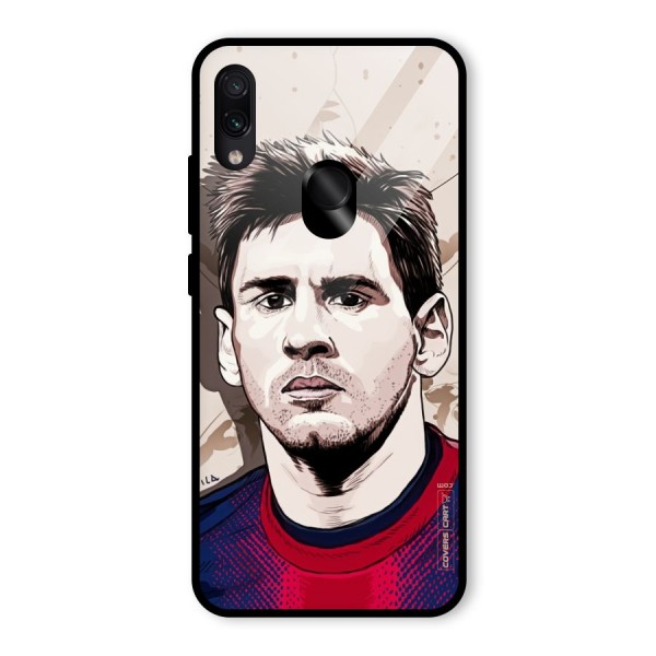 Barca King Messi Glass Back Case for Redmi Note 7S