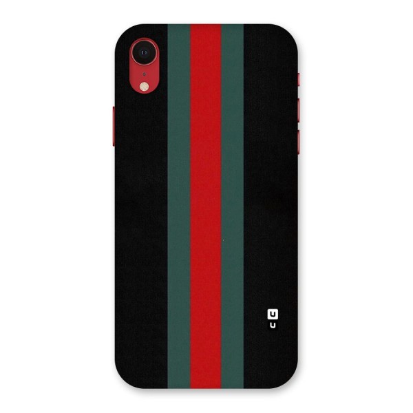 Basic Colored Stripes Back Case for iPhone XR