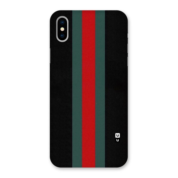 Basic Colored Stripes Back Case for iPhone XS