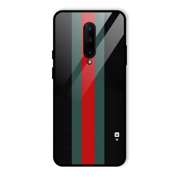Basic Colored Stripes Glass Back Case for OnePlus 7 Pro