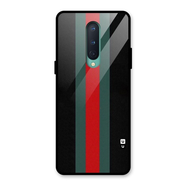 Basic Colored Stripes Glass Back Case for OnePlus 8