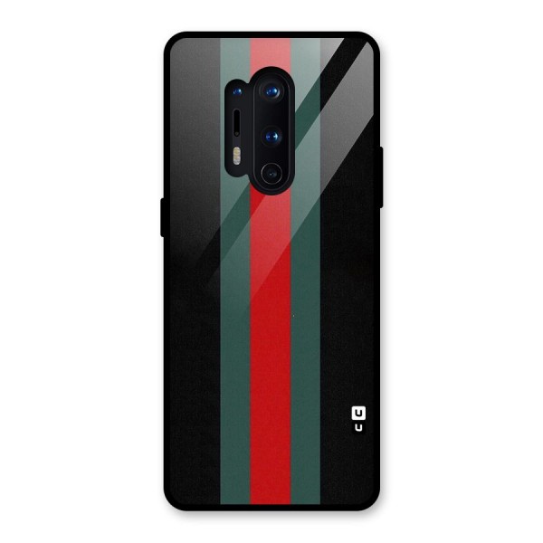 Basic Colored Stripes Glass Back Case for OnePlus 8 Pro