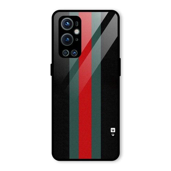 Basic Colored Stripes Glass Back Case for OnePlus 9 Pro