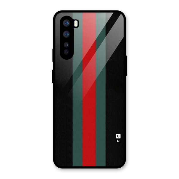 Basic Colored Stripes Glass Back Case for OnePlus Nord
