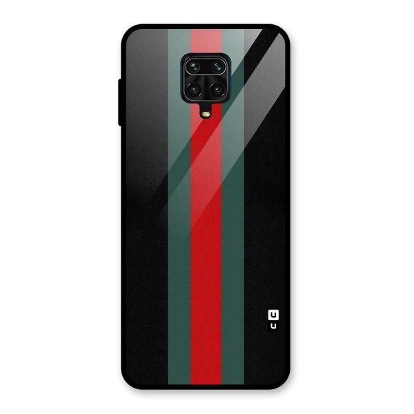 Basic Colored Stripes Glass Back Case for Redmi Note 9 Pro Max