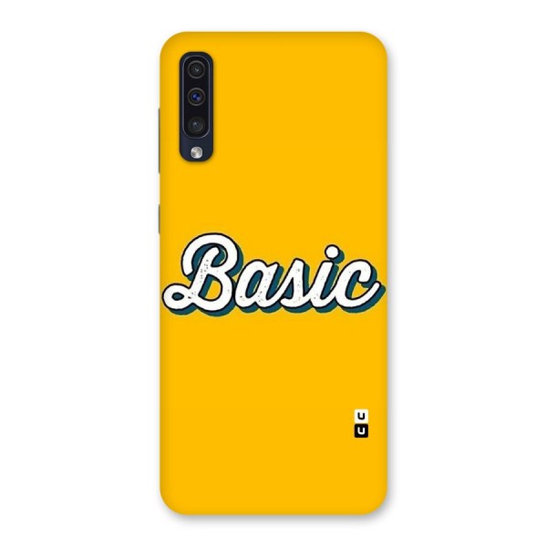 Basic Yellow Back Case for Galaxy A50