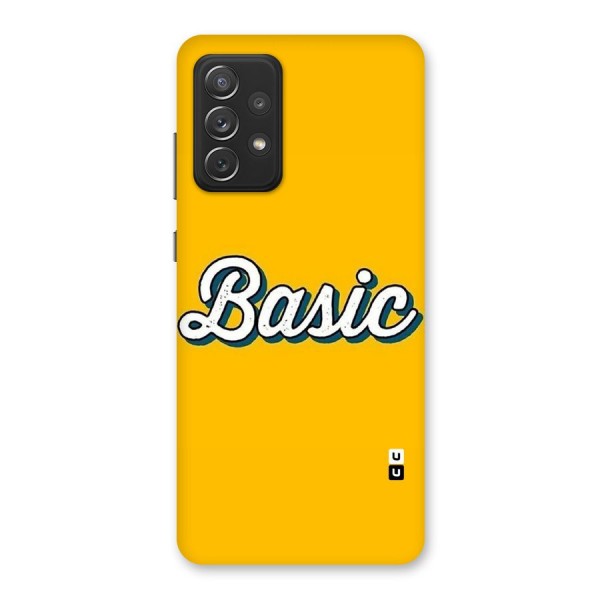 Basic Yellow Back Case for Galaxy A72