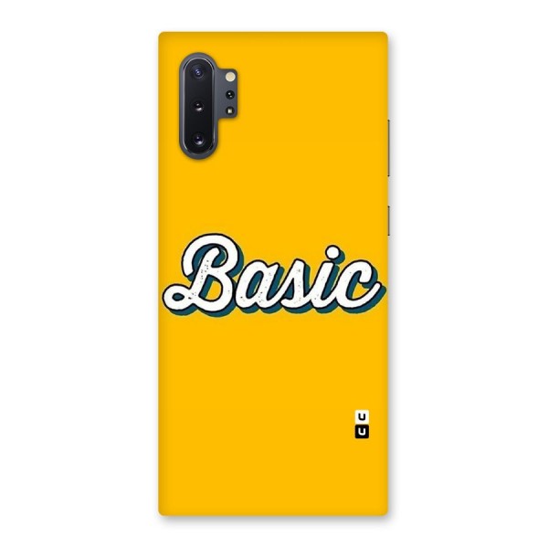 Basic Yellow Back Case for Galaxy Note 10 Plus