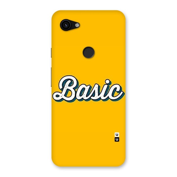 Basic Yellow Back Case for Google Pixel 3a XL