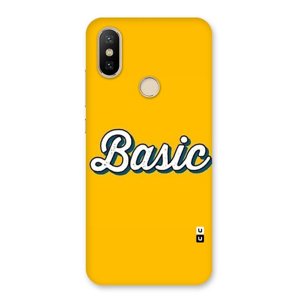 Basic Yellow Back Case for Mi A2