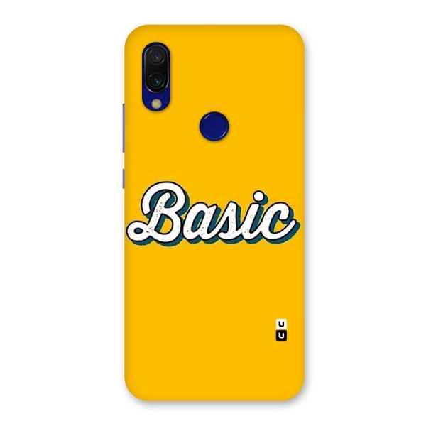 Basic Yellow Back Case for Redmi Y3