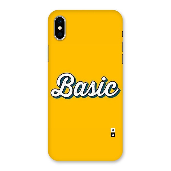 Basic Yellow Back Case for iPhone XS