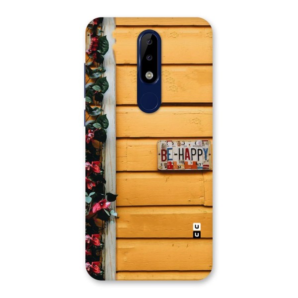 Be Happy Yellow Wall Back Case for Nokia 5.1 Plus