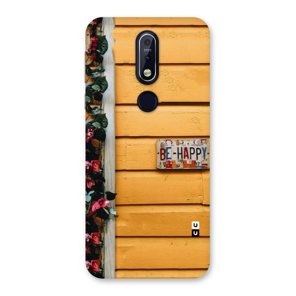 Be Happy Yellow Wall Back Case for Nokia 7.1