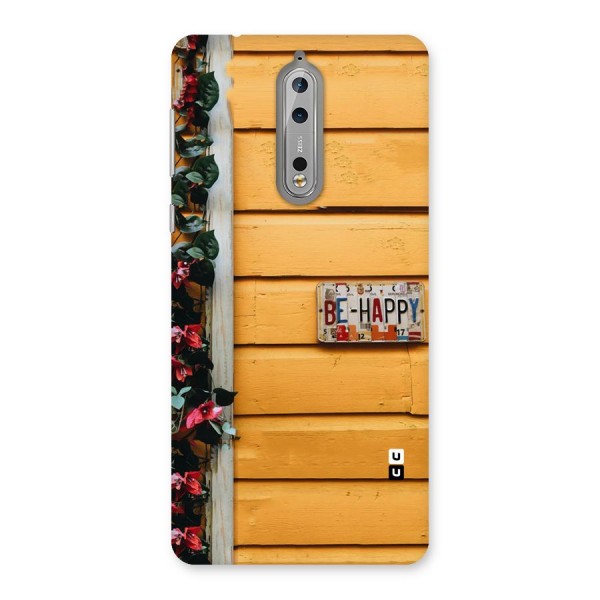 Be Happy Yellow Wall Back Case for Nokia 8