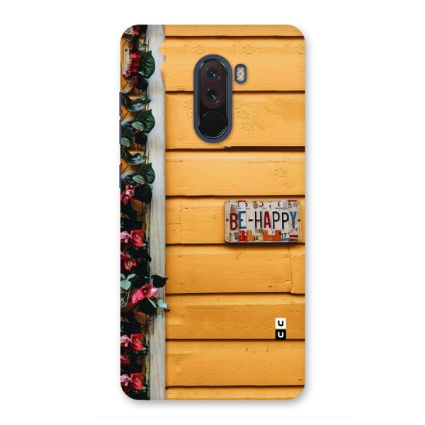 Be Happy Yellow Wall Back Case for Poco F1