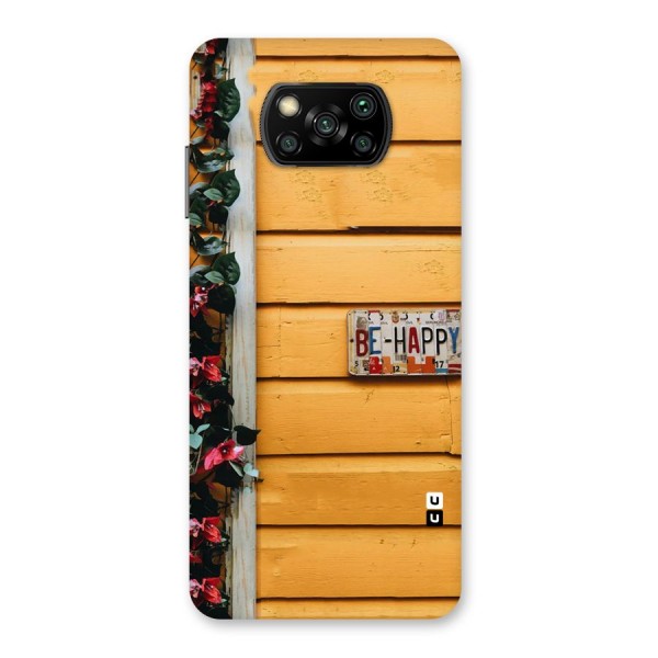 Be Happy Yellow Wall Back Case for Poco X3