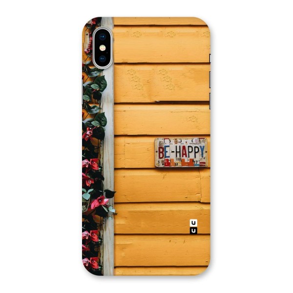 Be Happy Yellow Wall Back Case for iPhone XS