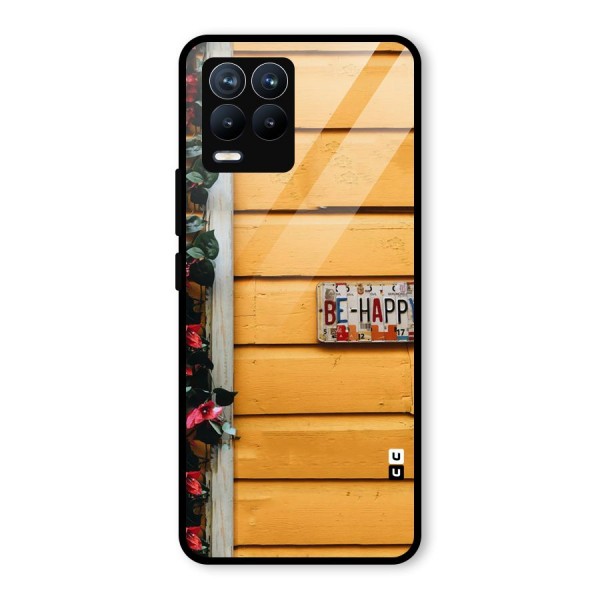Be Happy Yellow Wall Glass Back Case for Realme 8