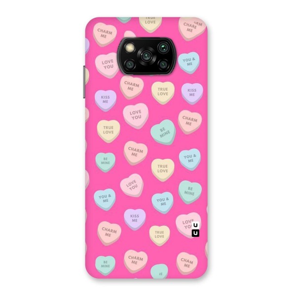 Be Mine Hearts Pattern Back Case for Poco X3